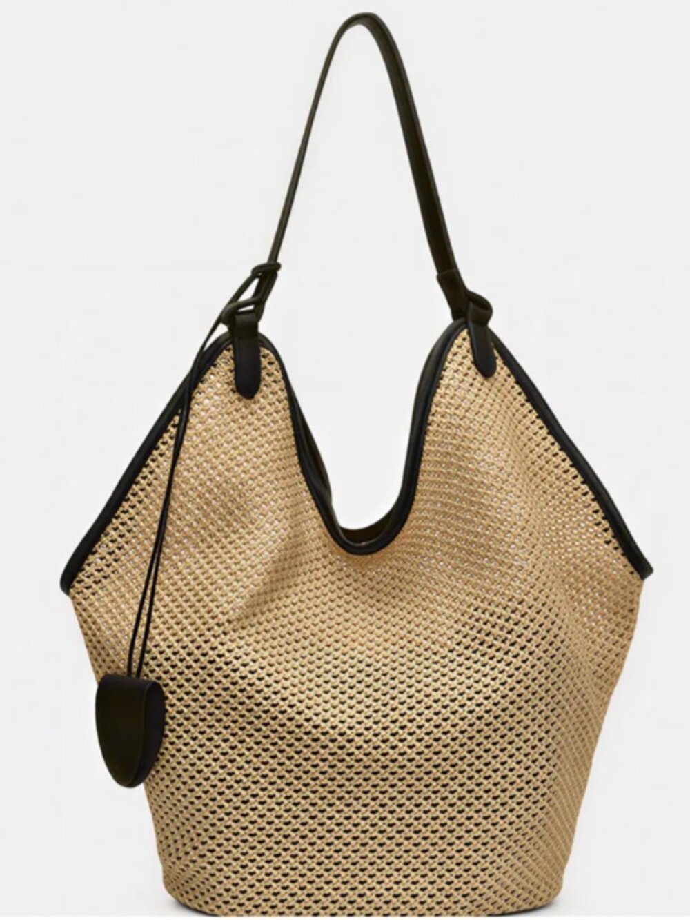The Commense Straw Woven Large Capacity Hobo Tote Bag NEW